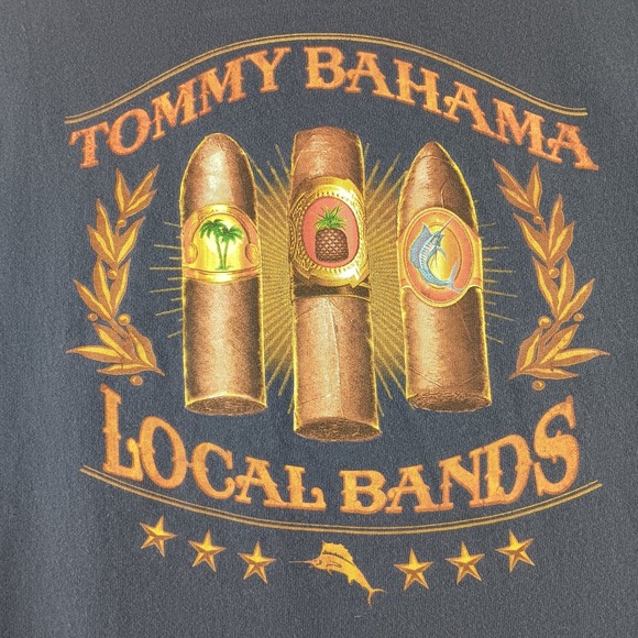 Tommy Bahama Mens Relax Local Bands T Shirt Blue Cotton M - Picture 9 of 9